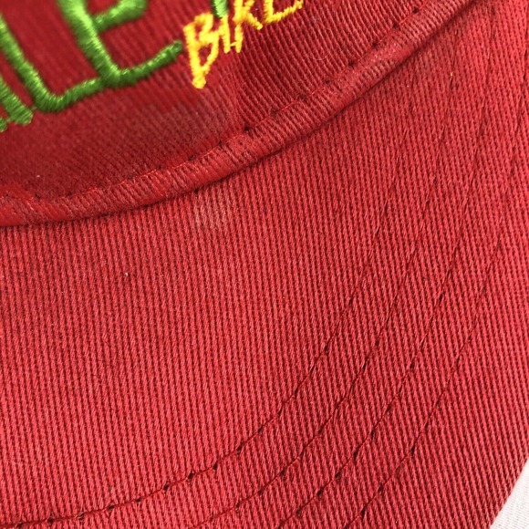 Chile Pepper Bike Shop Moab Utah Hat Cap Red Embroidered Size SM Fitted Flatbill - Picture 5 of 12